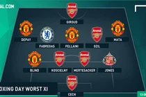 Đội hình tệ nhất vòng 18 Premier League: Muối mặt Pháo thủ