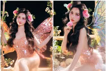 Bà xã Minh Nhựa quyến rũ với đầm xuyên thấu ở tuổi U40