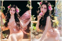 Bà xã Minh Nhựa quyến rũ với đầm xuyên thấu ở tuổi U40