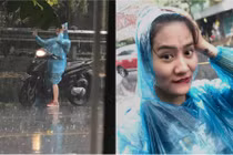 Nhan sắc hiếm có của cô gái check-in dưới mưa “triệu views” 