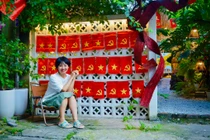 Quán cafe Hải Dương "cứ đứng vào có ảnh đẹp" dịp Quốc khánh