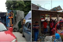 Xe sữa bị lật, dân tình thi nhau hôi của mặc tài xế quỳ lạy van xin