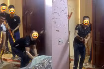 Bắn pháo giấy ngập phòng cưới, nhóm bạn bị chỉ trích nặng nề