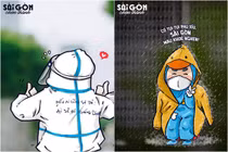 Bộ tranh Sài Gòn chống dịch siêu cute ai cũng mỉm cười