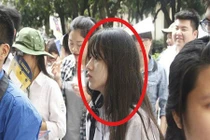 Cô học trò xõa tóc xem điểm thi bỗng dưng nổi tiếng