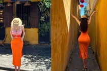 Gái xinh khoe vòng 3 gần 1m tại Hội An gây chú ý