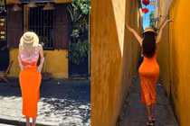 Gái xinh khoe vòng 3 gần 1m tại Hội An gây chú ý