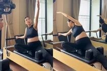 Nữ MC lấy chồng đại gia Bắc Giang, bụng bầu vẫn chăm tập luyện