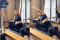 Nữ MC lấy chồng đại gia Bắc Giang, bụng bầu vẫn chăm tập luyện