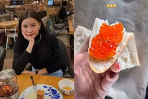 Bạn gái Đặng Văn Lâm khám phá ẩm thực xứ "Bạch Dương" nhìn mà thèm