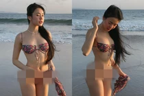 Đi biển nóng bỏng, hot gymer Phan Thiết để lộ đường cong "nữ thần"