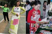 Áo dài lạ của các các cô giáo khiến dân mạng phát sốt