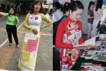 Áo dài lạ của các các cô giáo khiến dân mạng phát sốt