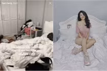Soi căn phòng hot girl Hàn Hằng, “khiếp đảm” với quần áo ngập ngụa và rác