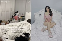 Soi căn phòng hot girl Hàn Hằng, “khiếp đảm” với quần áo ngập ngụa và rác