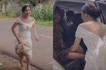 Cười nghiêng ghế cảnh cô dâu xách váy đuổi theo níu kéo bạn thân
