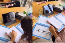 Chăm học tiếng Việt, vợ Bùi Tiến Dũng được khen hết lời