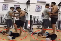 Cô gái nhỏ bé để mặc cho hai chàng trai giẫm lên người