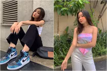 Đăng ảnh khoe giày, gái xinh lộ vóc dáng "cực xịn"