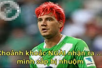 Ảnh chế Champions League: "Thánh" Bendtner lại bị nhuộm đỏ mái đầu