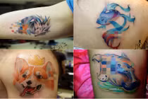 “Chết mê” phong cách xăm phối hợp các khối màu tinh tế