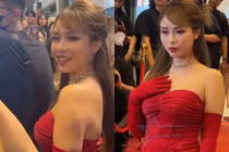 MisThy trên thảm đỏ, nhan sắc "đốn tim" bất chấp cam thường