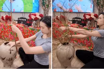 Doãn Hải My ngồi cắm hoa, netizen thi nhau vào chấm điểm