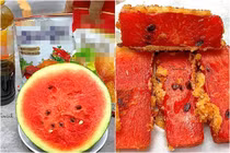 Làm dưa hấu chiên xù, cô gái khiến netizen tranh cãi cực gắt