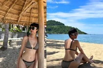 Mẹ vợ hậu vệ Đoàn Văn Hậu tuổi U50 diện bikini vẫn "sắc nét"