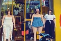 Kinh doanh thời trang cho người béo, chủ quán có dàn ma-nơ-canh "lạ" 