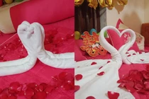 Dân mạng nhìn mãi không ra tác phẩm trang trí giường cưới bá đạo