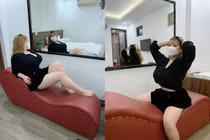 Tạo dáng ghế tình yêu, "hot girl ngực khủng" Hải Dương bị chỉ trích