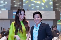 Khoa Pug tự tin đọ chiều cao với Hoa hậu Lương Thùy Linh 