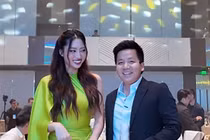 Khoa Pug tự tin đọ chiều cao với Hoa hậu Lương Thùy Linh 