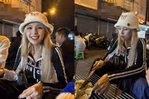 Mặc giản dị đi chợ, Xoài Non vẫn thu hút mọi ảnh nhìn