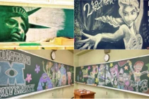 Teen Nhật phát sốt với trào lưu vẽ tranh lên bảng