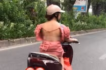 Lộ lưng trần dạo phố, kiểu thời trang gây tranh cãi của chị em