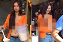 Ăn mặc hở hang đứng bán bánh, gái xinh nhận cái kết... đắng