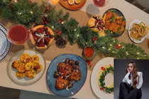 Gái xinh làng thiết kế thời trang bày tiệc Giáng Sinh đẹp xuất sắc