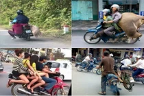 Choáng với những màn chở hàng cồng kềnh trên đường phố Việt