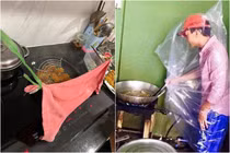 Chết cười bí quyết không lo bắn dầu mỡ của hội chị em