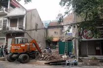 Soi đường ống nước bị cho là gây sập nhà 43 Cửa Bắc 