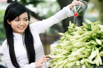 Gặp lại cô giáo hot girl trường Amsterdam diện áo dài xuống phố