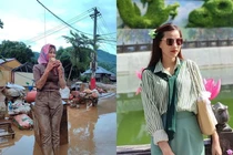 Danh tính cô giáo lấm lem bùn đất dọn trường sau bão Yagi