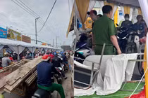 Màn dựng rạp cưới chiếm 3/4 đường gây bức xúc