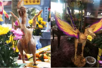 Chết cười với loạt ảnh những "con gà thần thái" cúng rằm tháng Giêng