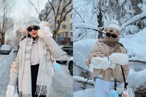 Nàng Á hậu mê bóng đá đón năm mới đơn giản tại nước ngoài