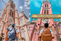 Dân sống ảo chết mê nhà thờ màu hồng soán ngôi “vua check-in” phố đi bộ