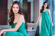 Diện váy lụa "mỹ nhân đẹp nhất Philippines" quyết không lộ vòng 2 màu mỡ