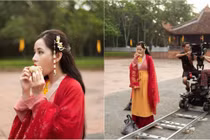 Chi Pu tung ảnh hậu trường “Anh ơi ở lại” khiến CĐM cười bò